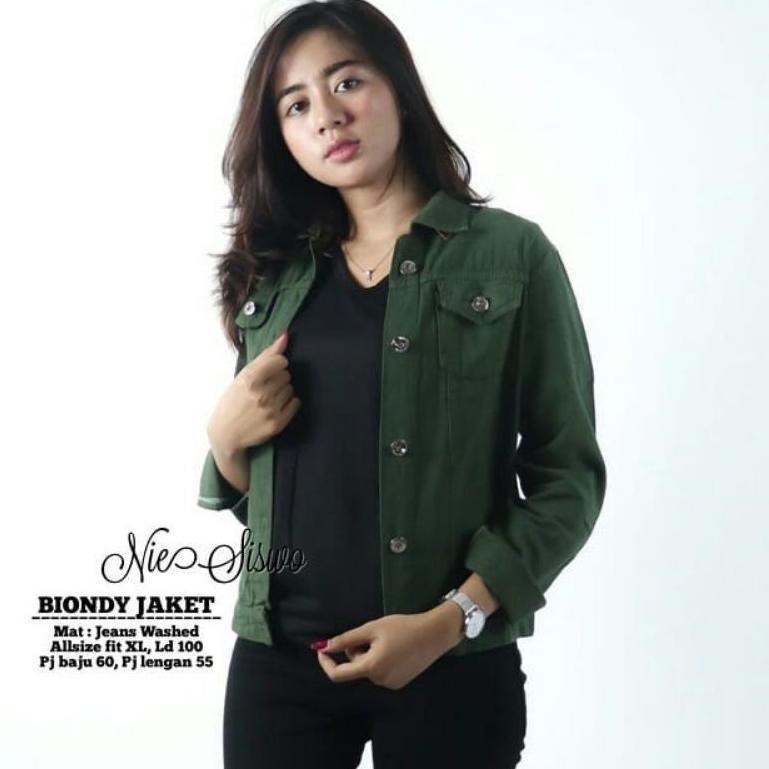 GA.258442 ‑ JAKET BIONDY WANITA JAKET JEANS DENIM CEWEK // JAKET JEANS WANITA