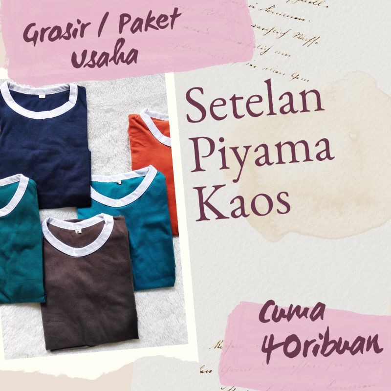 GROSIR Paket usaha Baju Anak / piyama kaos / piyama anak / setelan kaos polos / setelan anak