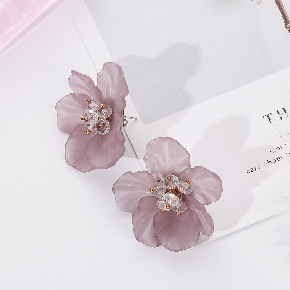 Preva Petals Anting Wanita Elegan Vintage Akrilik