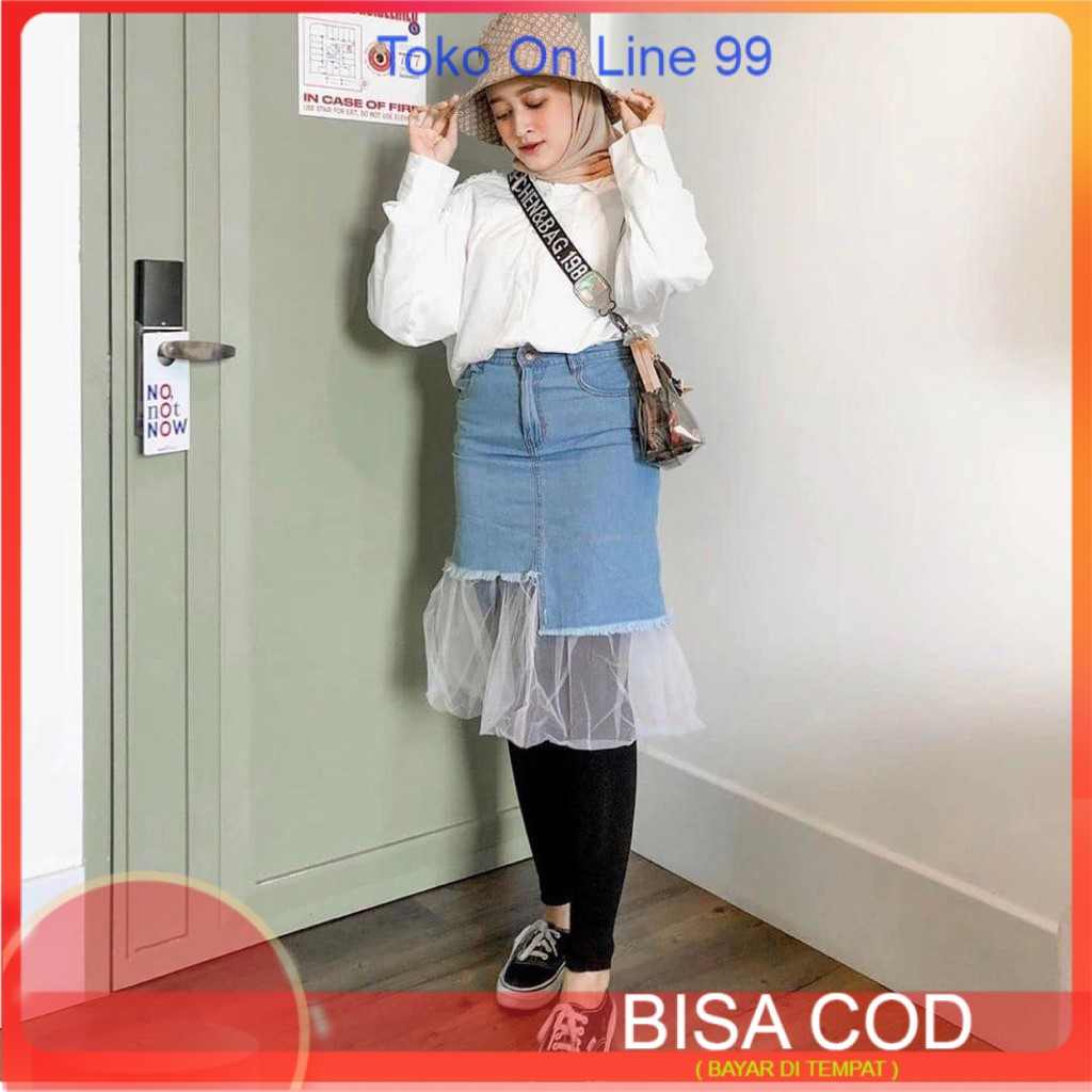 FAVORIT ROK JEANS LY ALLURA TILE JEANS SKIRT ROK