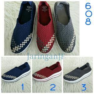 Unik OGGO NEW Sepatu Rajut Wanita   Sepatu Wedges   Sepatu OGGO ORIGINAL 608 Limited