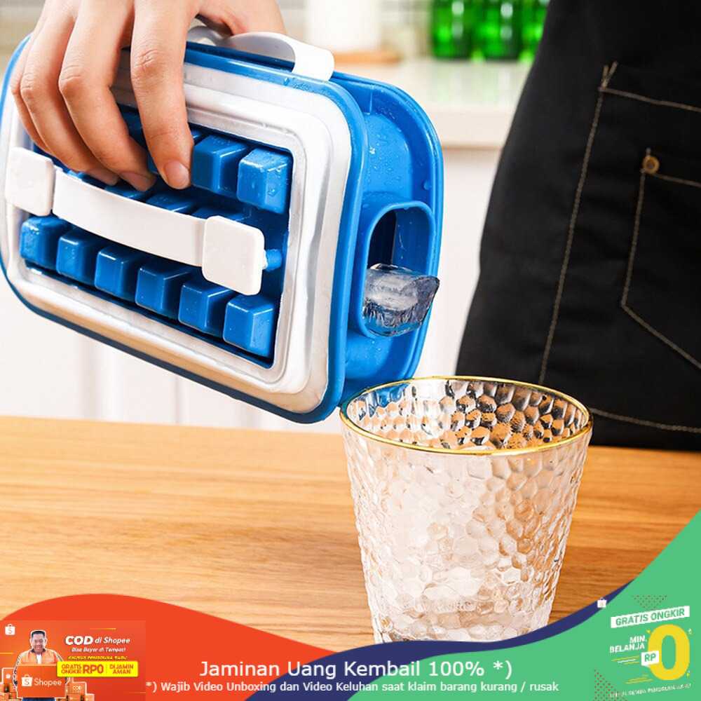 (BISA COD) RVOSTR  Cetakan Es Batu Ice Cube Maker Tray Storage - TW-160