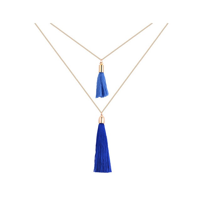 LRC Kalung wanita Fashion Tassel Decorated Necklace