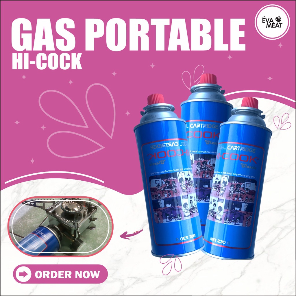 Hi-Cook gas portable 230 gr / gas portable / gas camping / gas mini / gas portable mini