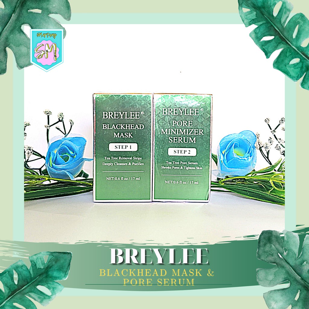 BREYLEE STEP 1 - Blackhead Remover Mask (Termasuk Kertas 100pcs) &amp; STEP 2 - Pore Serum