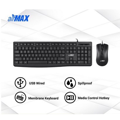 ITSTORE airMAX MK-1000M Multimedia Keyboard + Mouse Combo MK 1000M MK1000M USB