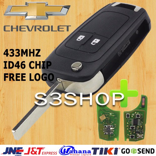 Remote Kunci Chip Transponder Remote PCB Chip Chevrolet 2 Tombol