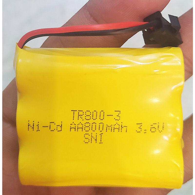 Baterai Batre Rc Mobil Remot Ni-Cd AA800MAH Socket Hitam TR800-3-4-6 dan Batre 9volt
