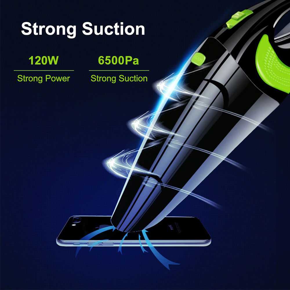 vacum cleaner penyedot debu mobil 120w 2500mah 6500Pa Rundong Handheld Vacuum Cleaner vakum penyedot debu serbaguna alat penyedot debu Power 120w 2500mah 6500Pa