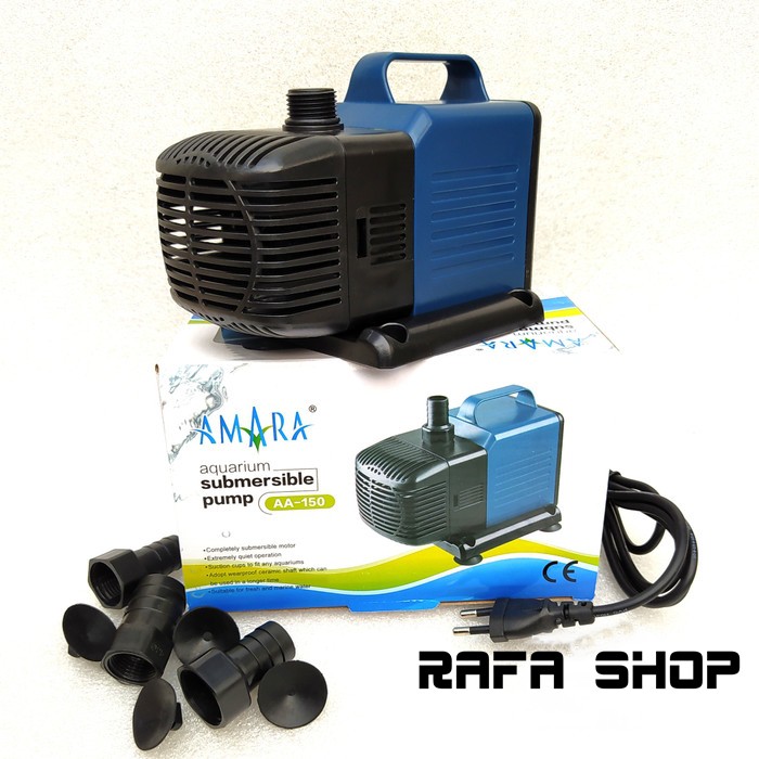 Amara AA 150 Pompa Celup Aquarium Kolam Hidroponik 60 Watt 3 Meter Submersible Pump Filter 3000 Ltr