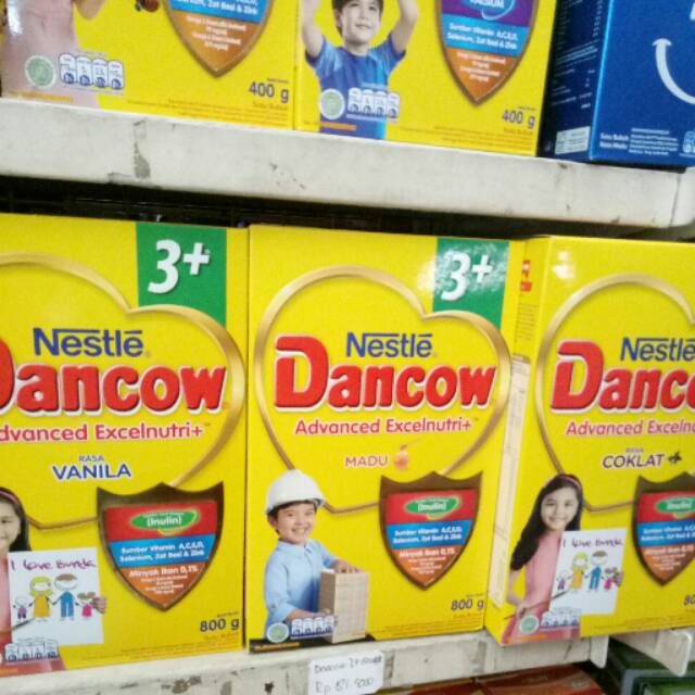 

dancow 3+madu vanila dan coklat 750gr