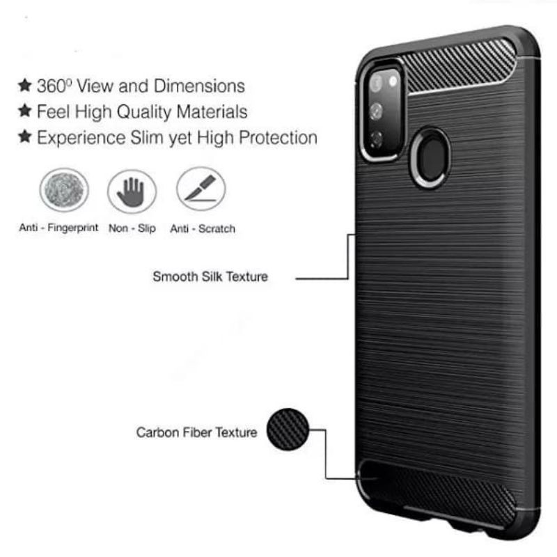 Fashion case vivo y30 / y50 fibercarbon ultimatte