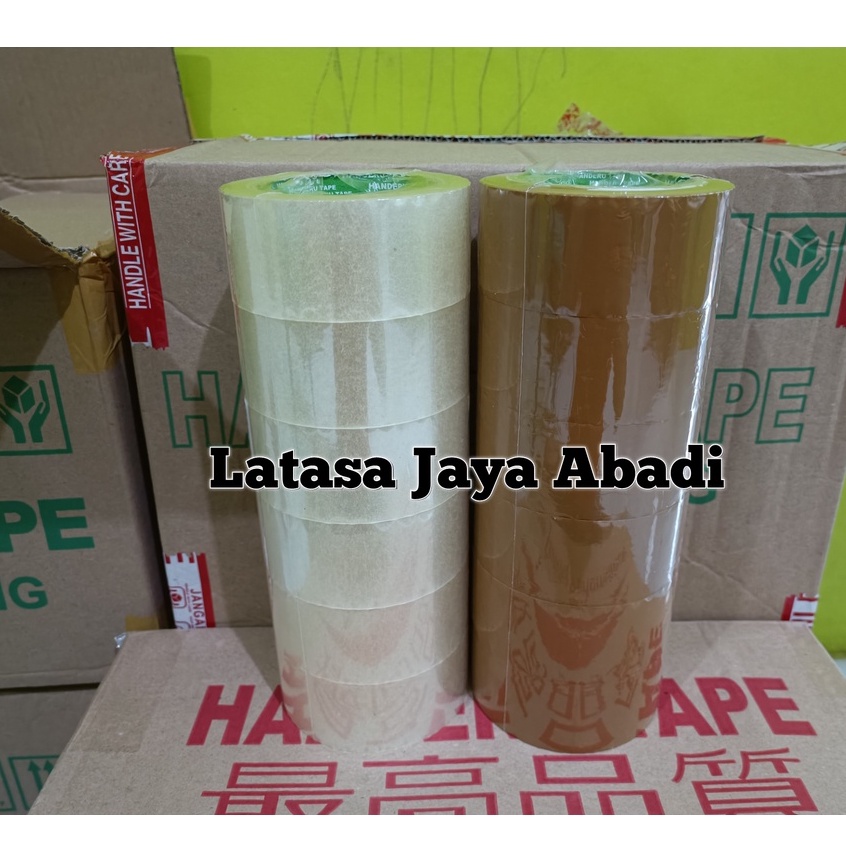 

LAKBAN OPP TAPE HANDERU BENING COKLAT 45mm x 70 meter 1 slop