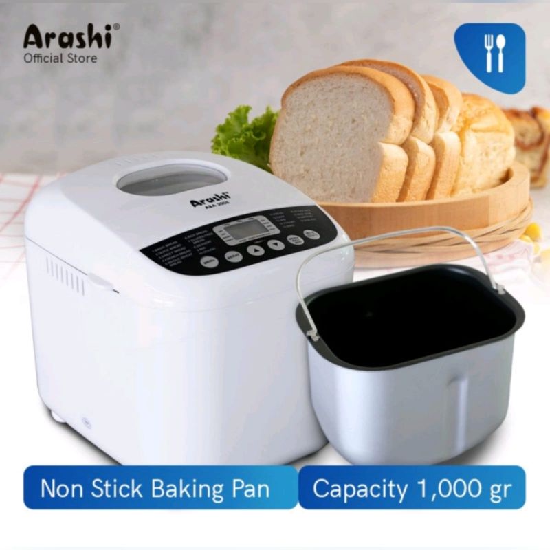 Arashi Digital Bread Maker ABA 2005 / Mesin Pembuat Roti Arashi ABA2005 GARANSI RESMI