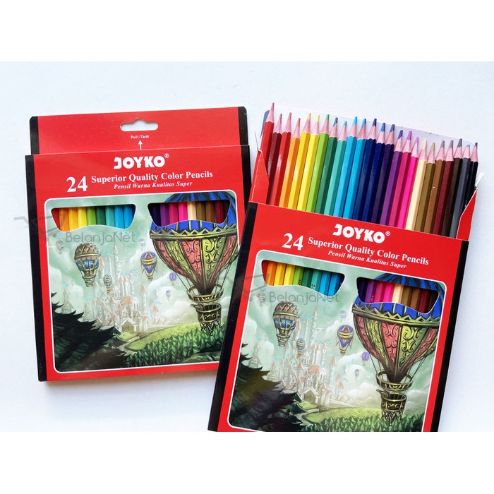 Color Pencil | Pensil Warna Superior Quality Joyko CP-101 24 Warna