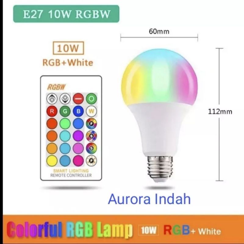 Lampu Bohlam 7W-10W LED RGB Berubah Warna Warni Remote control original lampu Hias Warna Warni Lampu Kamar tidur