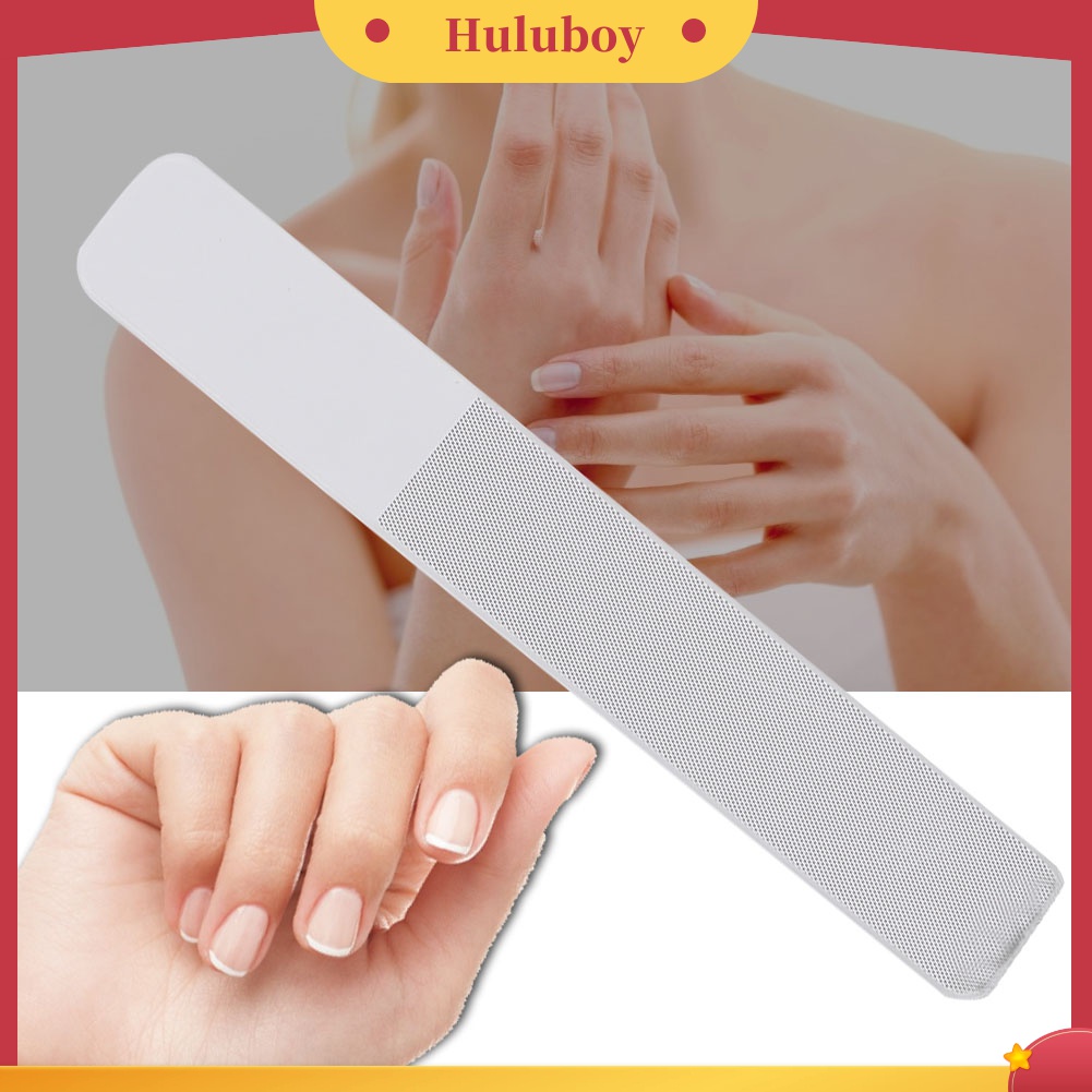 Huluboy Huluboy♡ Alat Kikir Kuku 2 Sisi Bahan Kaca Untuk Manicure