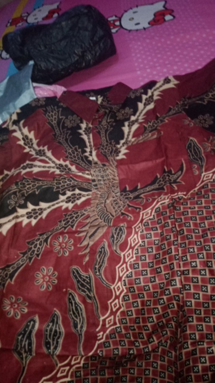 Size M. L. Xl. 2l.3l.4l .. Bswart Batik Hrb026 Kenongo  Hem Pendek Padi Pekalongan M L Xl Batik