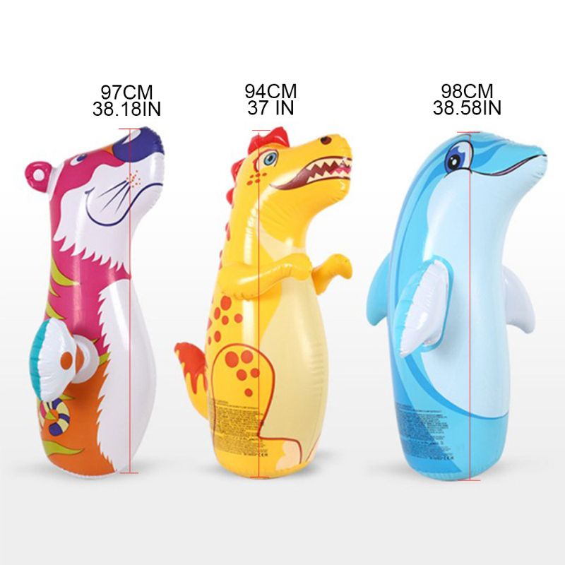 Mary Inflatable Standing Boxing Bag Safety Air Stuffed Bop Animal Bag Tumbler Mainan Untuk Anak Permainan Aktivitas Pantai Suppl