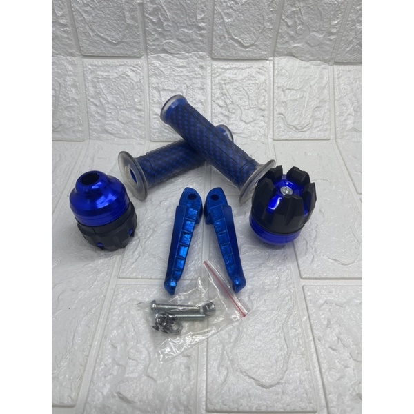 Handgrip/Sarung gas Karbon + Jalu As Roda Depan + Step Yamaha Mio J