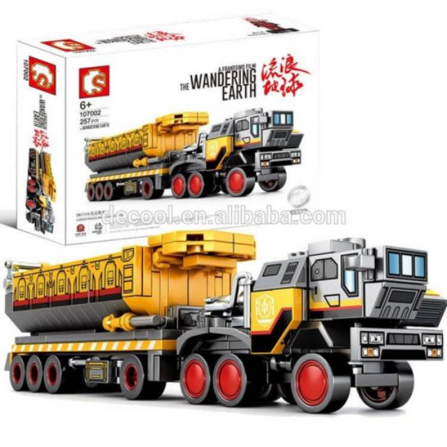 Brick Lego Mobil Dump Truck Cargo Konstruksi Panjang