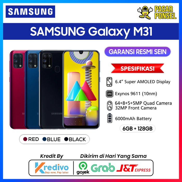 HP SAMSUNG GALAXY M31 6/128GB GARANSI RESMI TERMURAH SESURABAYA