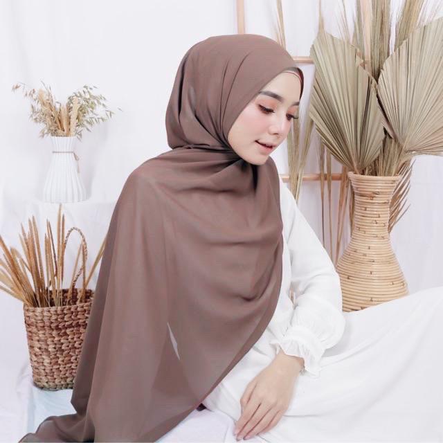 COD !! 180x75 JILBAB PASHMINA CERUTY BABYDOLL PREMIUM / PASHMINA CERUTI BABYDOLL TEPI JAHIT