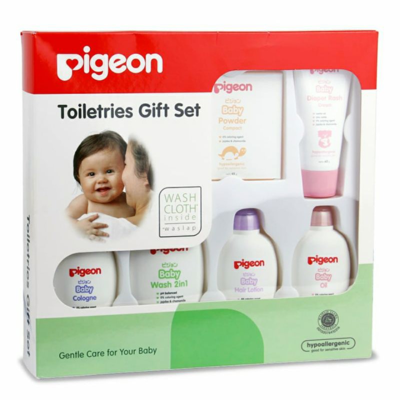 PIGEON TOILETRIES GIFT SET 6 in 1 Paket Perawatan &amp; Perlengkapan Mandi Bayi KADO / GIFT SET PIGEON