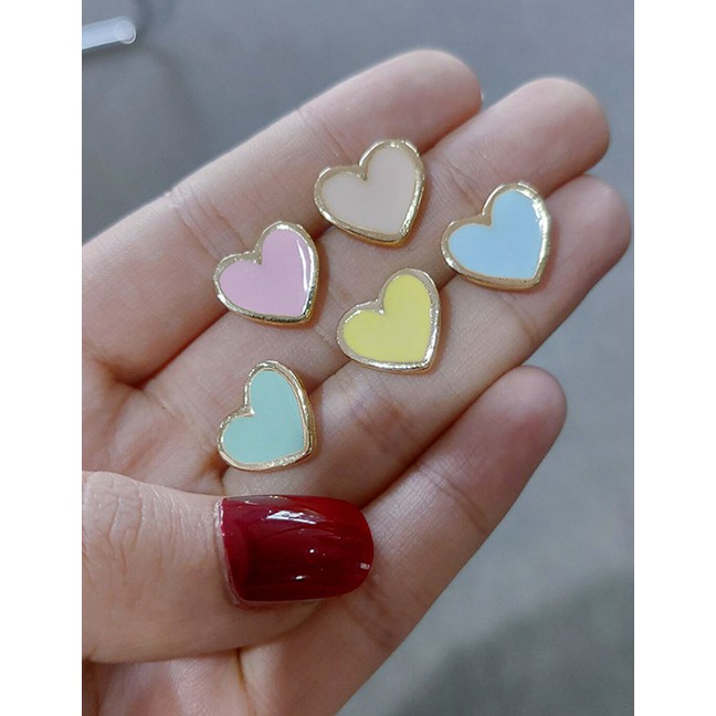 LRC Anting Tusuk Fashion Love Drop Glazed Earrings F4878X