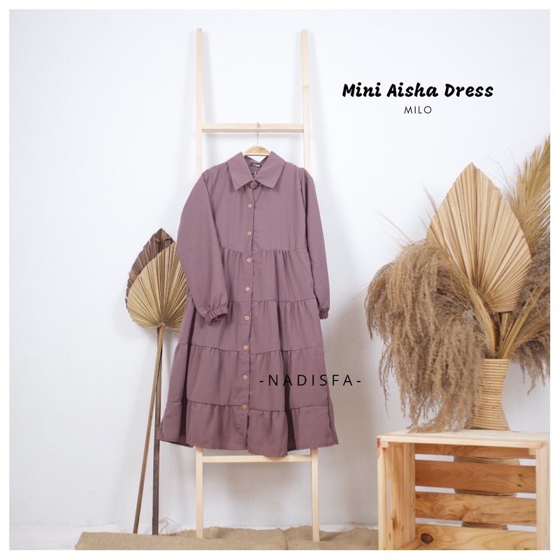 MINI AISHA DRESS ANAK GAMIS COUPLE MOM AND KIDS