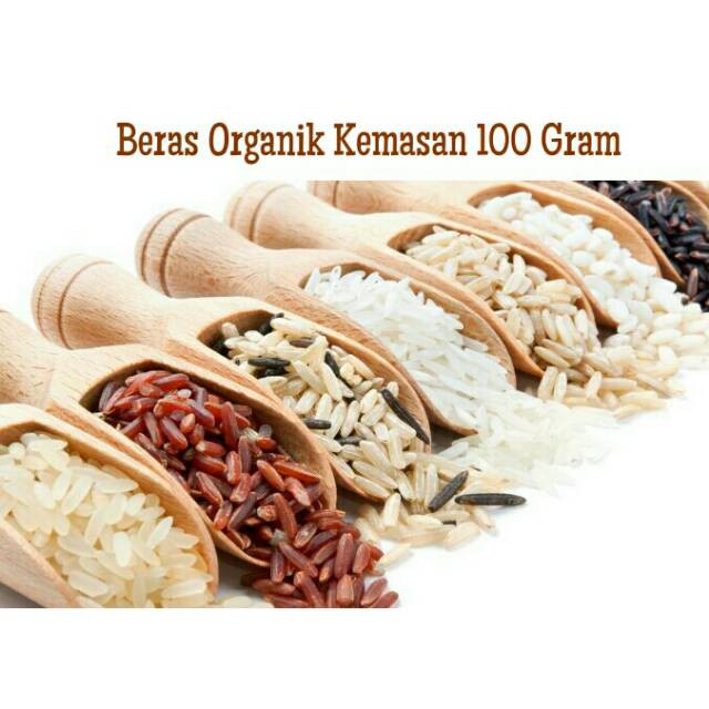 Lingkar Organik Beras Organik MPASI Kemasan 100gr ( Beras MERAH, PUTIH, HITAM, COKLAT &amp; MIX )