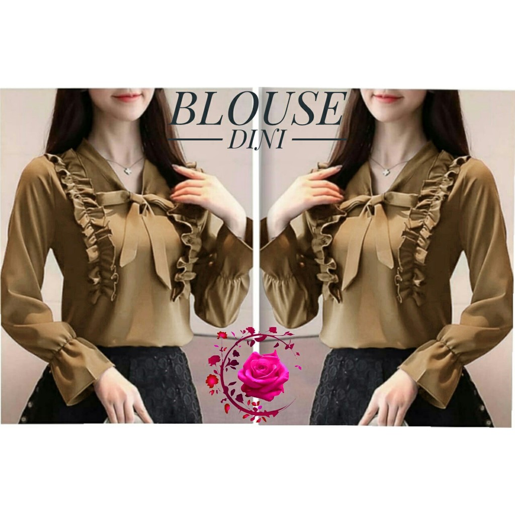 INDOBEST BLOUSE DINI / ATASAN FASHION WANITA / BAJU PESTA LENGAN PANJANG PARTY