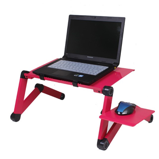 Multifunctional Aluminium Alloy Adjustable Portable Laptop Table Stand With Mouse Desk