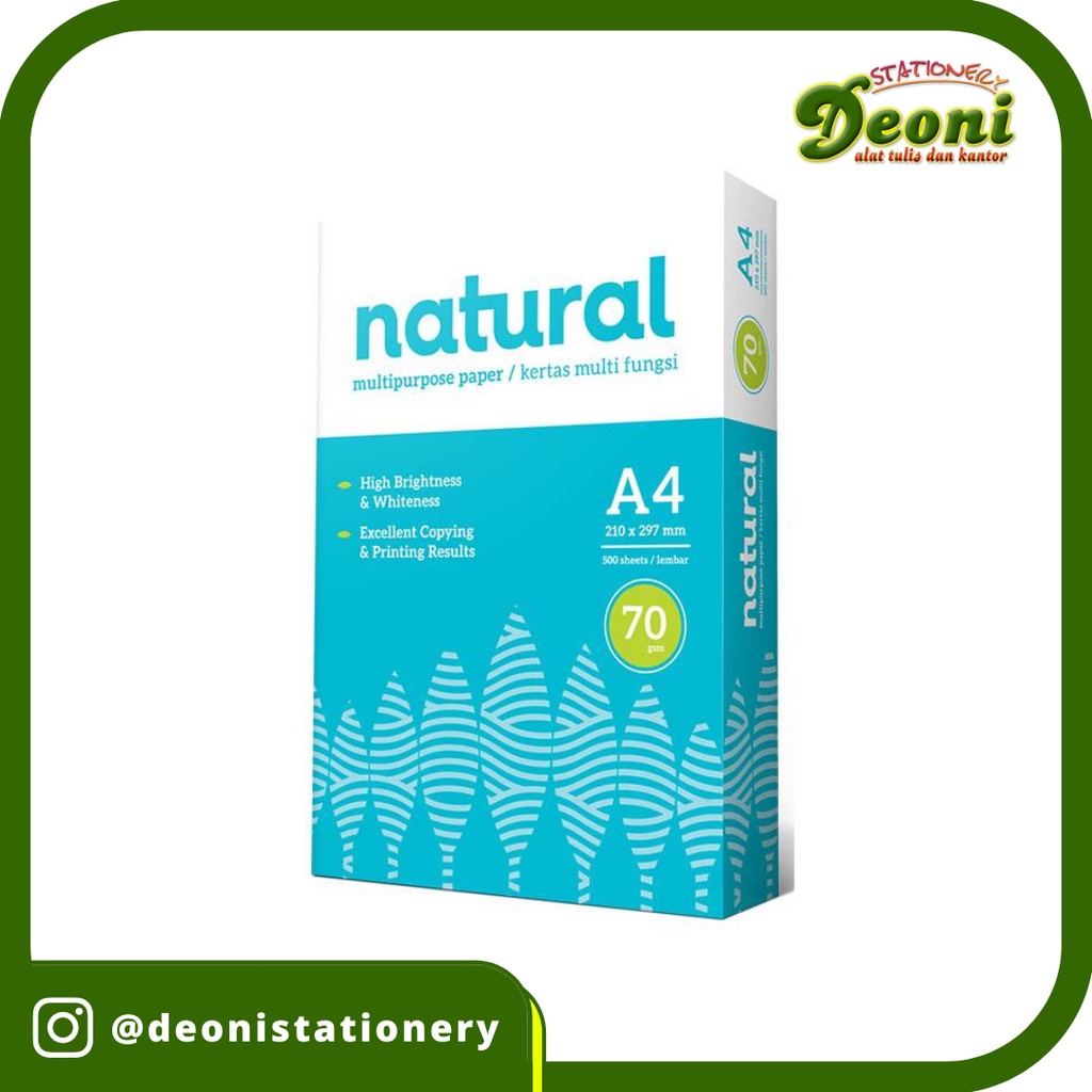 

Kertas HVS NATURAL A4 70gr (isi 500 lembar)