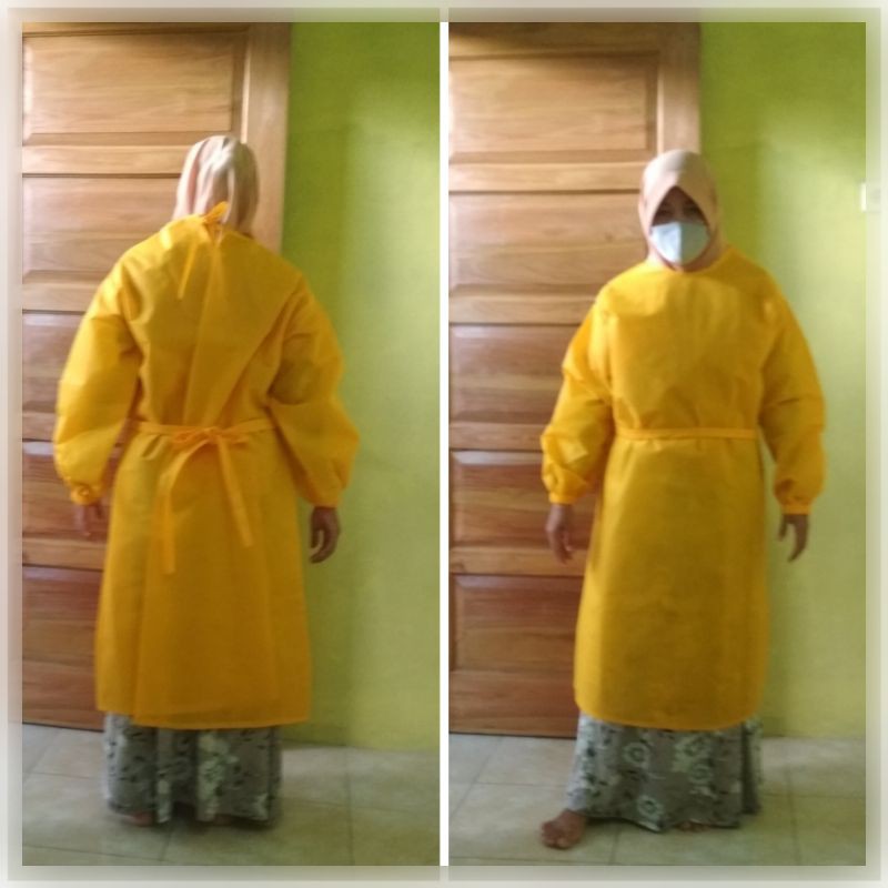 surgical gown baju apd kimono tali belakang