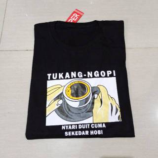 SUPER1 BAJU  TUKANG NGOPI KAOS  PRIA  OBLONG  LAKI LAKI TANGAN 