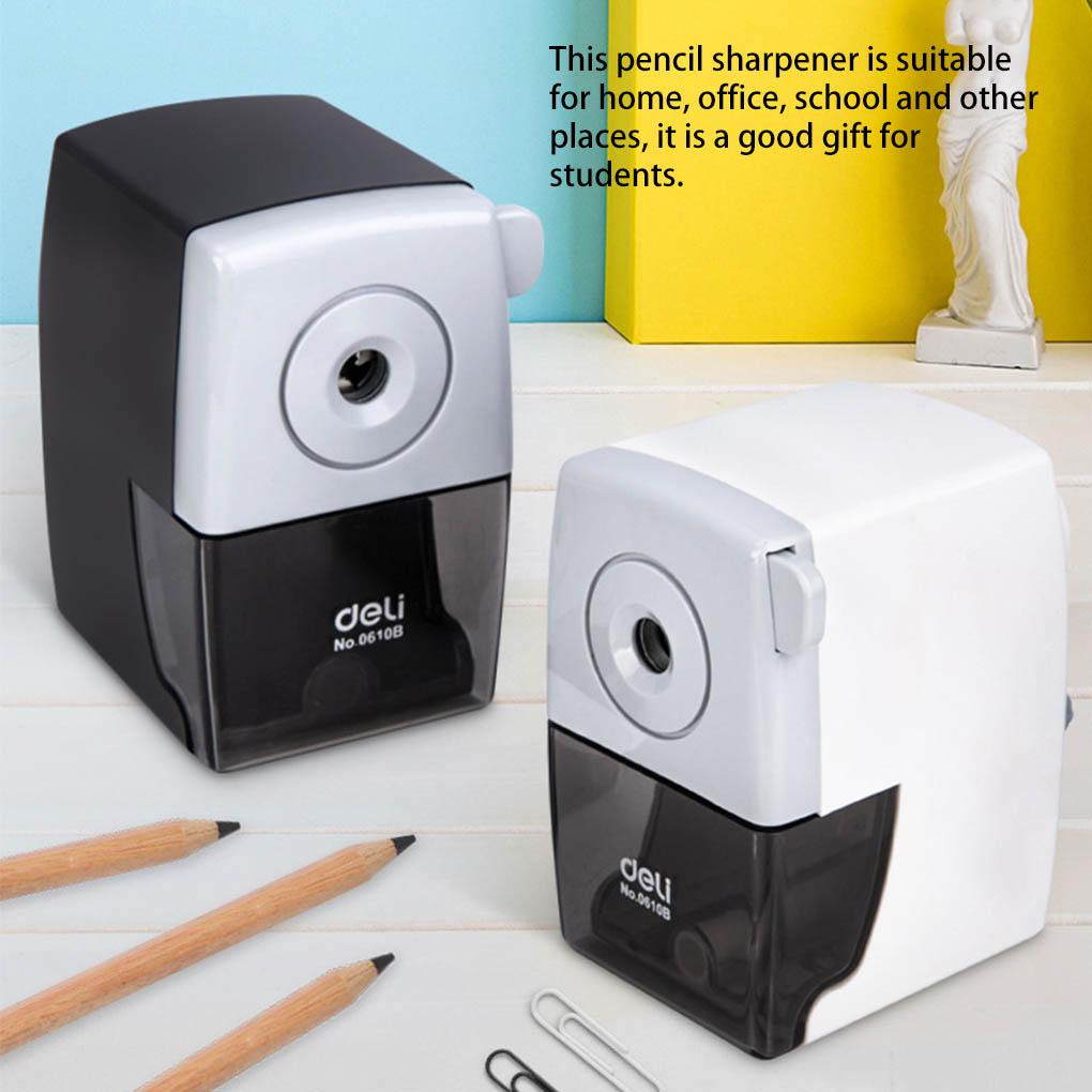 Huit Kids Pencils Sharpener Box Manual Alat Asah Anak Sekolah Desktop Portable Nonslip Lepas Pasang Dengan Tempat Keripik