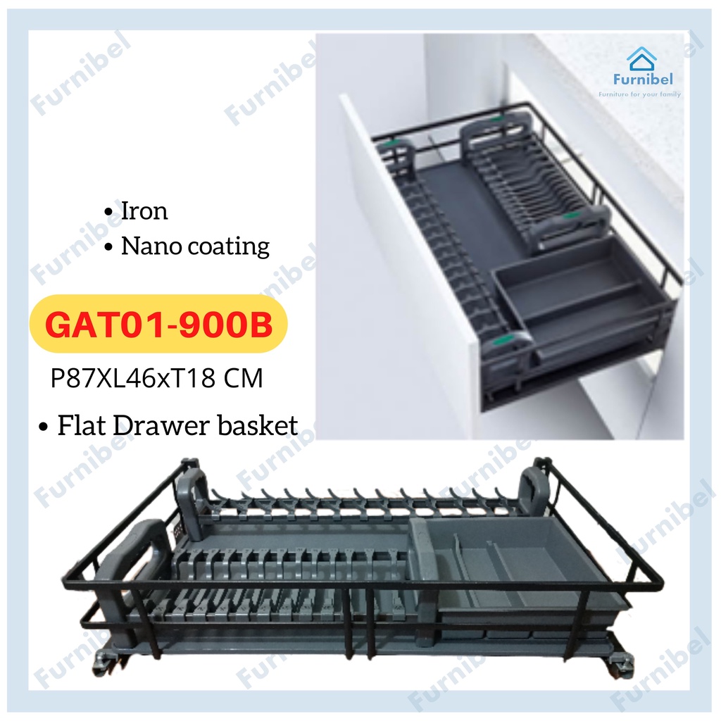 GAT01 A - Flat Drawer Basket / Rak Piring dan Mangkok