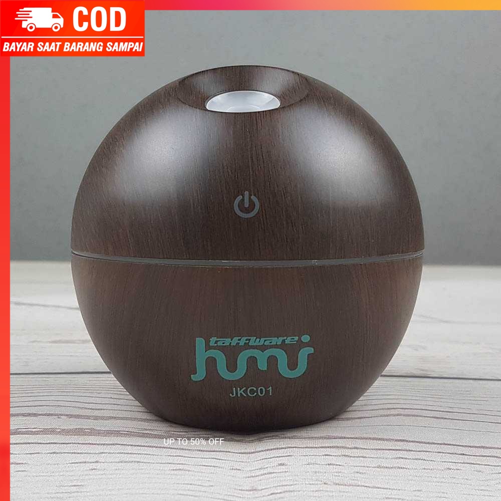 (100% BARANG ORI) Taffware Car Mini Air Humidifier Aromatherapy Wood 130ml - HUMI JKC01