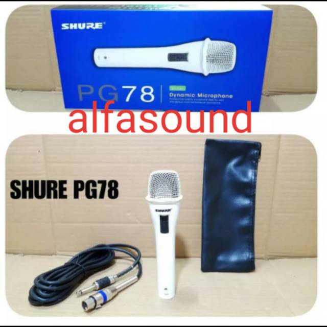 Microphone Shure PG78 Mic Shure PG 78 Dynamic Murah