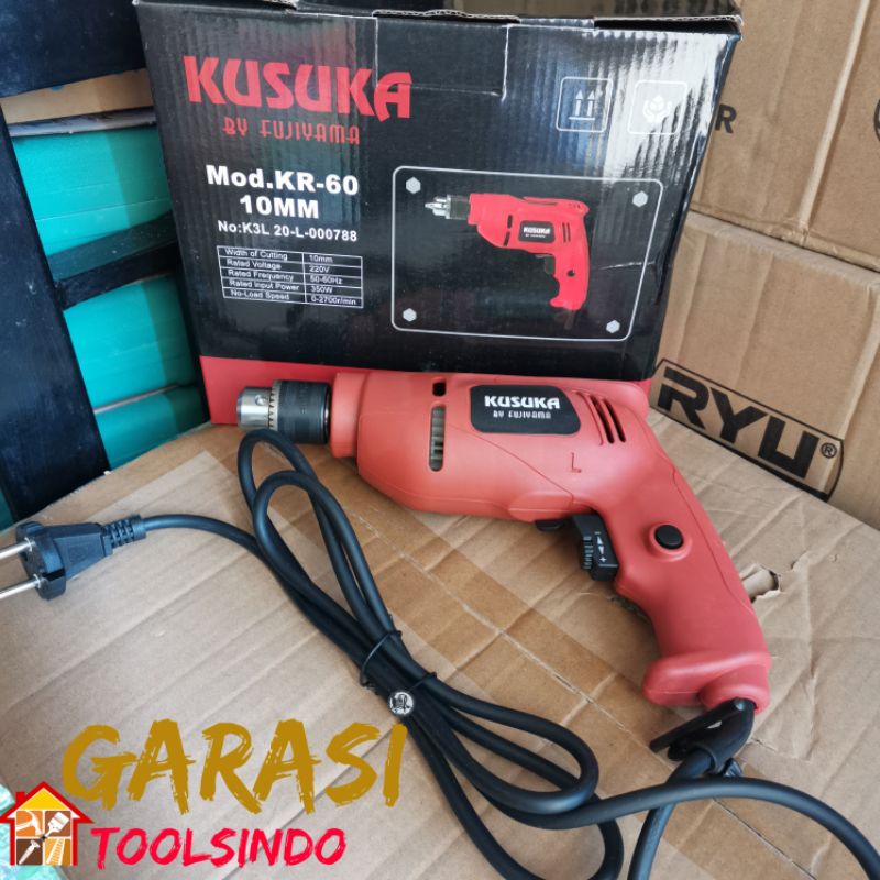 mesin bor 10 mm KUSUKA KR 60 BY FUJIYAMA bor listrik bor besi bor kayu bor tangan 10mm