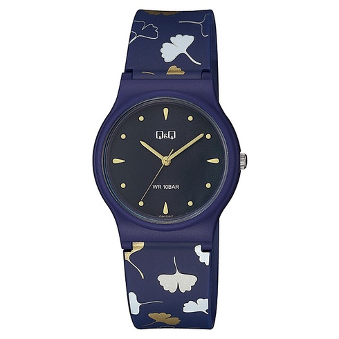 Q&amp;Q QnQ QQ Original Jam Tangan Wanita Motif Bunga Analog Rubber - V06 V06A Water Resist 10 BAR