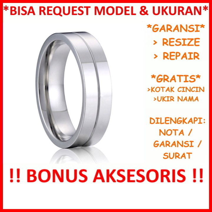 Bisa Pesan Model Cincin Kawin Perak Nikah Tunangan Garansi Silver Asli Handmade Gratis Ukir Nama ID190