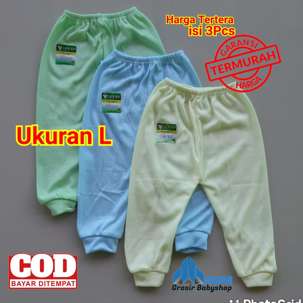 celana bayi panjang tebal 3pcs ukuran L terlaris