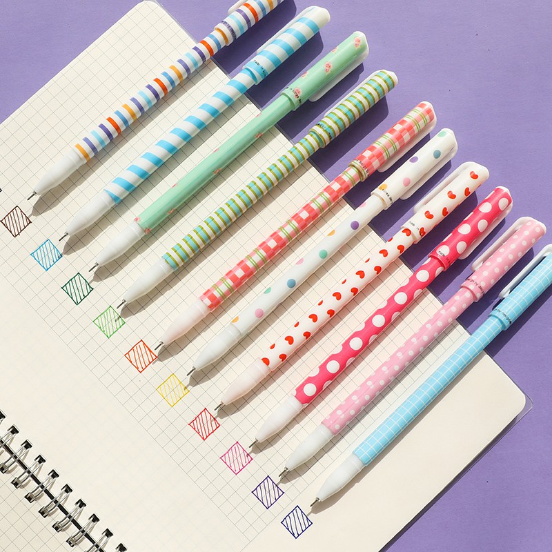 

10pcs Pulpen Warna Set Pena Gel Warna Pen Souvenir