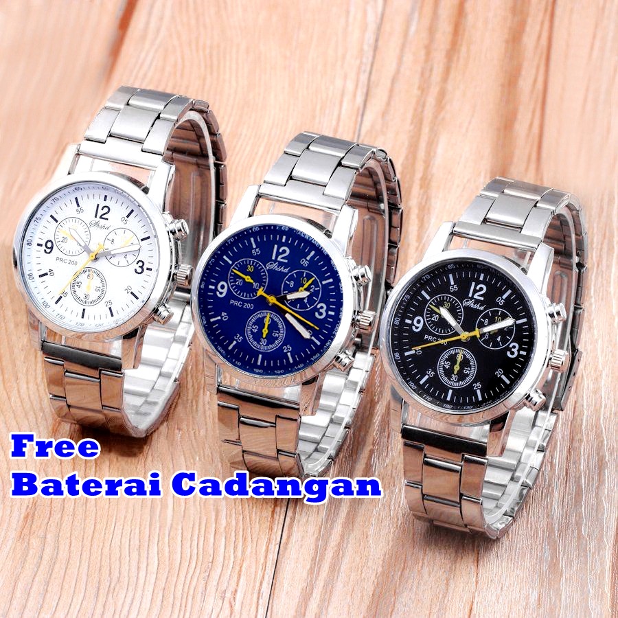 Jam Tangan Wanita Pria Couple SHSHD CHRONO Rantai Stainless Steel Sport / Jam Tangan Couple / Jam Couple