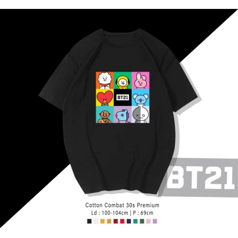 T-SHIRT / TUMBLR TEE KAOS BT21 BOX OVERSIZE PREMIUM