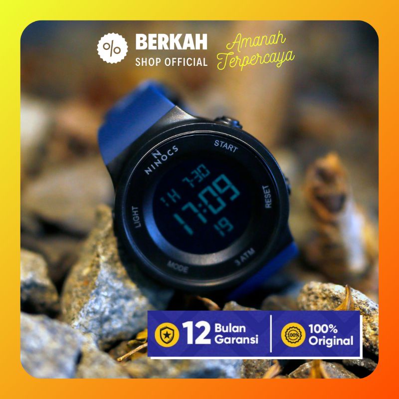 100% ORIGINAL NINOCS Digital Sport Watch Jam Tangan Olahraga Couple Pria Wanita Bergaransi