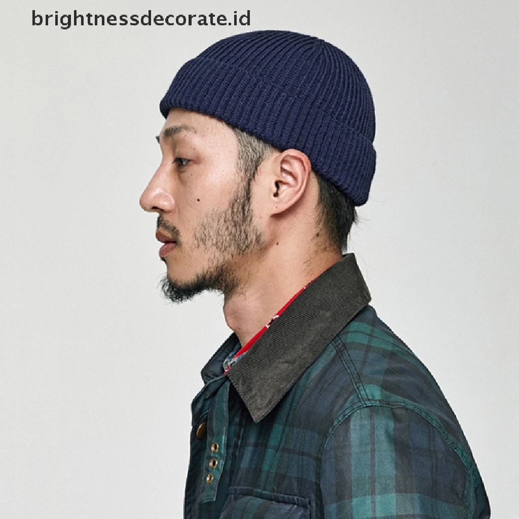 [birth] Unisex Men Women Beanie Hat Warm Ribbed Winter Turn Ski Fisherman Docker Hat New [ID]