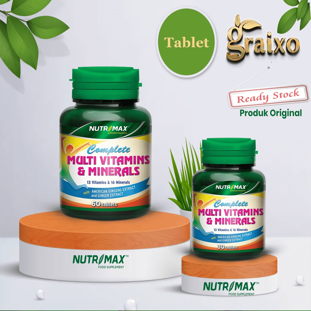 Complete Multivitamins dan Minerals Nutrimax 30 & 60 Tablet Meningkatkan Daya Tahan Tubuh